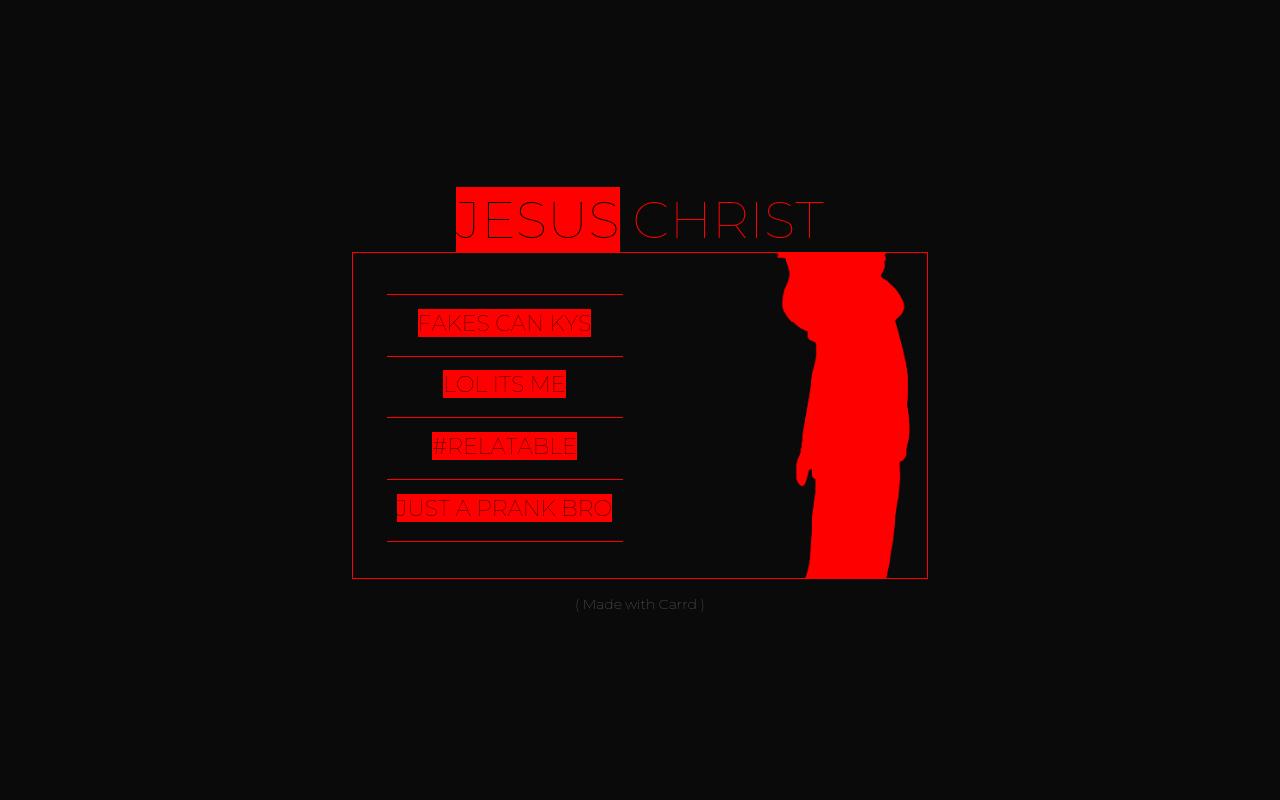 Carrd profile picture for @jesus